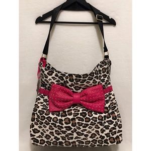 Betsey Johnson Diaper Bag Leopard Animal Print